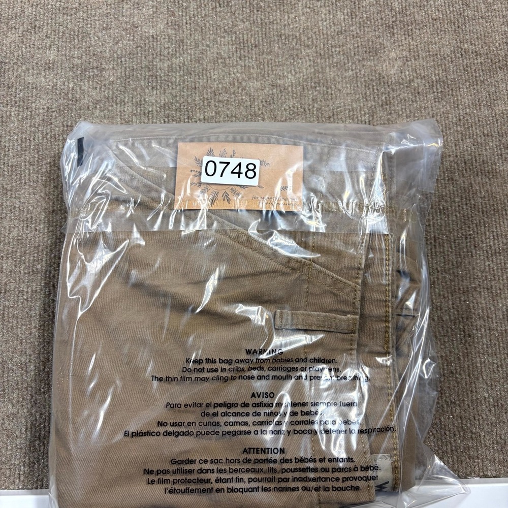 Wrangler Authentics Cargo Pants Mens 40X30 Beige Relaxed Straight Leg High Rise - Picture 12 of 12